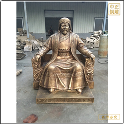 貼金坐像成吉思汗人物雕塑 貼金坐像成吉思汗人物雕塑