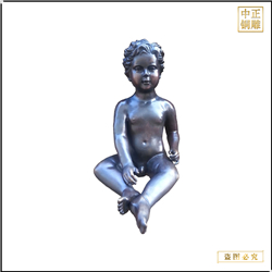 西方小孩坐像銅雕塑 西方小孩坐像銅雕塑