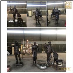 步行街賣(mài)藝人物雕塑鑄造 步行街賣(mài)藝人物雕塑鑄造