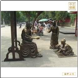 景觀小孩磕頭銅雕塑 景觀小孩磕頭銅雕塑