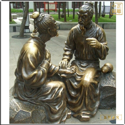 古代看病人物銅雕塑 古代看病人物銅雕塑