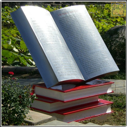 校園書籍銅雕塑制作 校園書籍銅雕塑制作