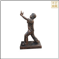 公園小孩打太極雕塑 公園小孩打太極雕塑