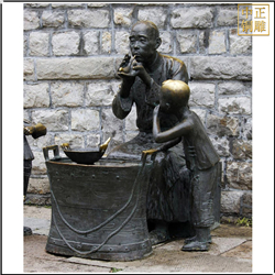 商業街吹糖人銅像 商業街吹糖人銅像