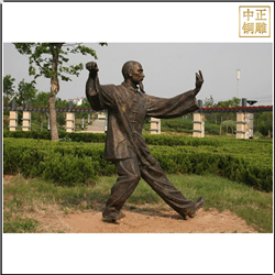 園林打太極人物銅像 園林打太極人物銅像