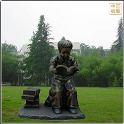 小孩讀書(shū)雕塑 小孩讀書(shū)雕塑