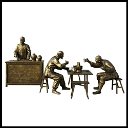 劃拳雕塑|鑄銅劃拳雕塑 劃拳雕塑|鑄銅劃拳雕塑