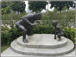 相撲銅雕塑 相撲銅雕塑