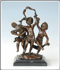 孩子嬉笑打鬧銅雕塑 孩子嬉笑打鬧銅雕塑