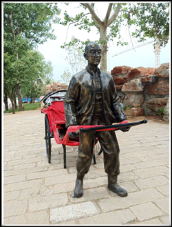 鑄銅拉車雕塑 鑄銅拉車雕塑