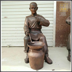 中醫(yī)熬藥雕塑|加工中醫(yī)文化雕塑