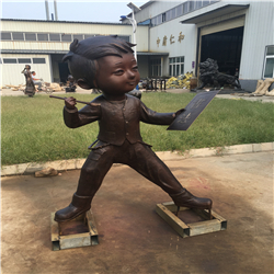 小孩畫畫銅雕 小孩畫畫銅雕