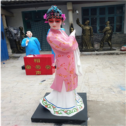 玻璃鋼唱戲雕塑 玻璃鋼唱戲雕塑