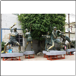 打羽毛球人物雕塑 打羽毛球人物雕塑