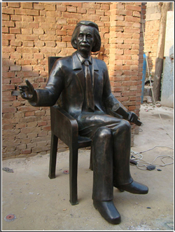 園林現代人物銅雕塑 園林現代人物銅雕塑